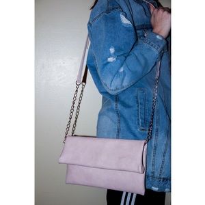 Fold up clutch/shoulder bag